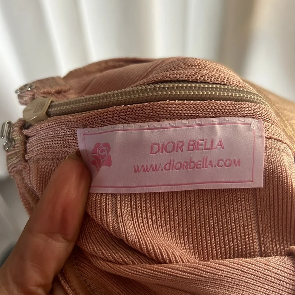 NEW  DIOR BELLA Gold Rose Bandage Dress Size XS - Picture 11 of 13